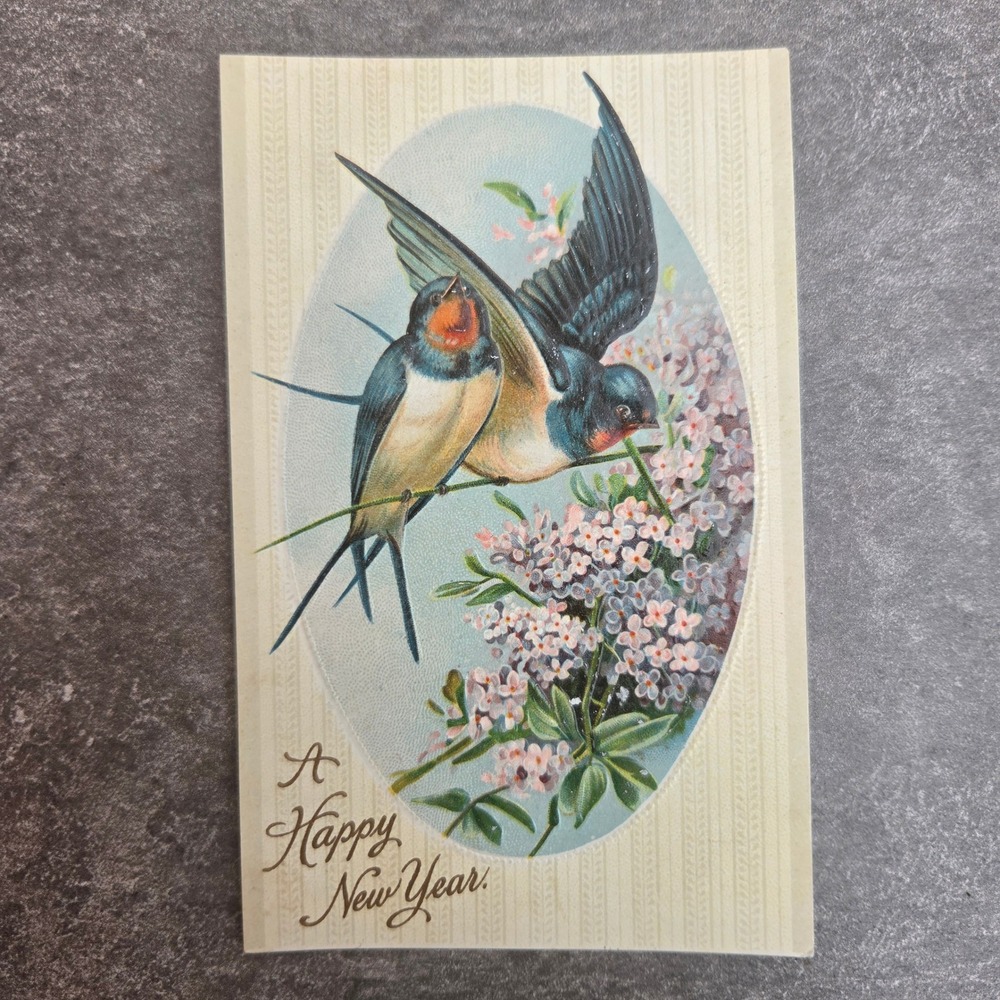 Vintage International Art Publishing Co Happy New Year Postcard Series 1029
